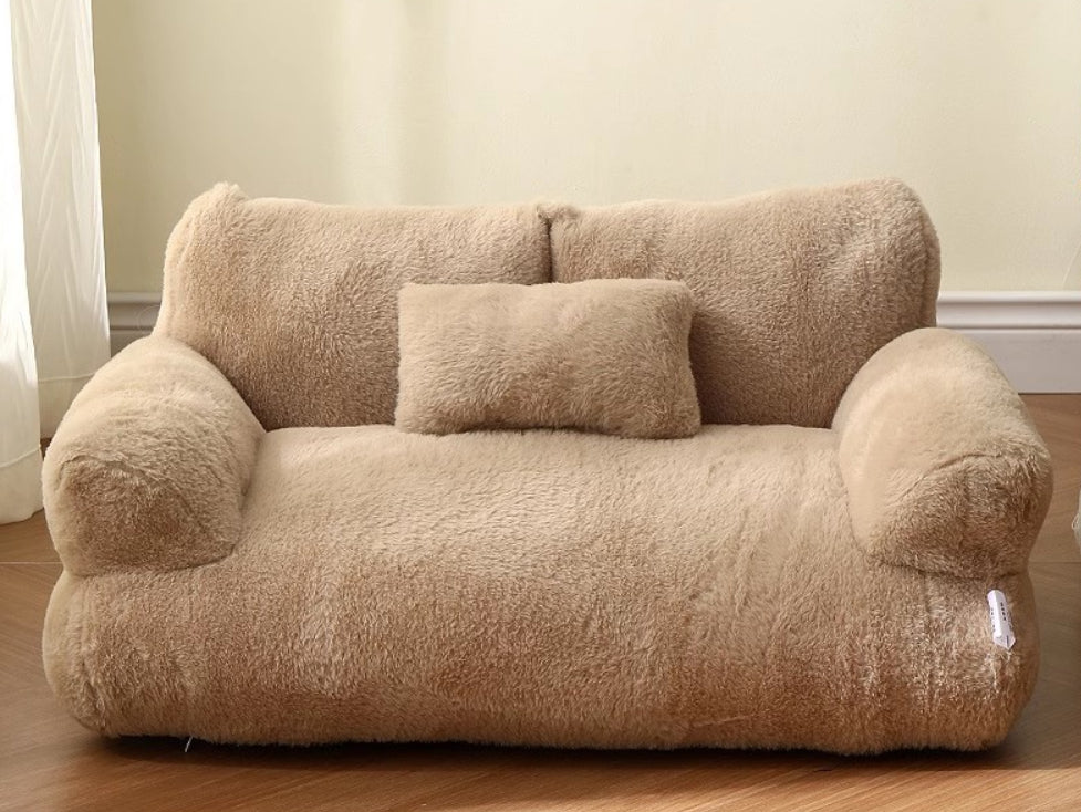 Canapé-lit de luxe pour chats, nid douillet et chaud pour l'hiver, pour petits et moyens chiens et chats, lit confortable en peluche pour chiots, fournitures pour animaux de compagnie