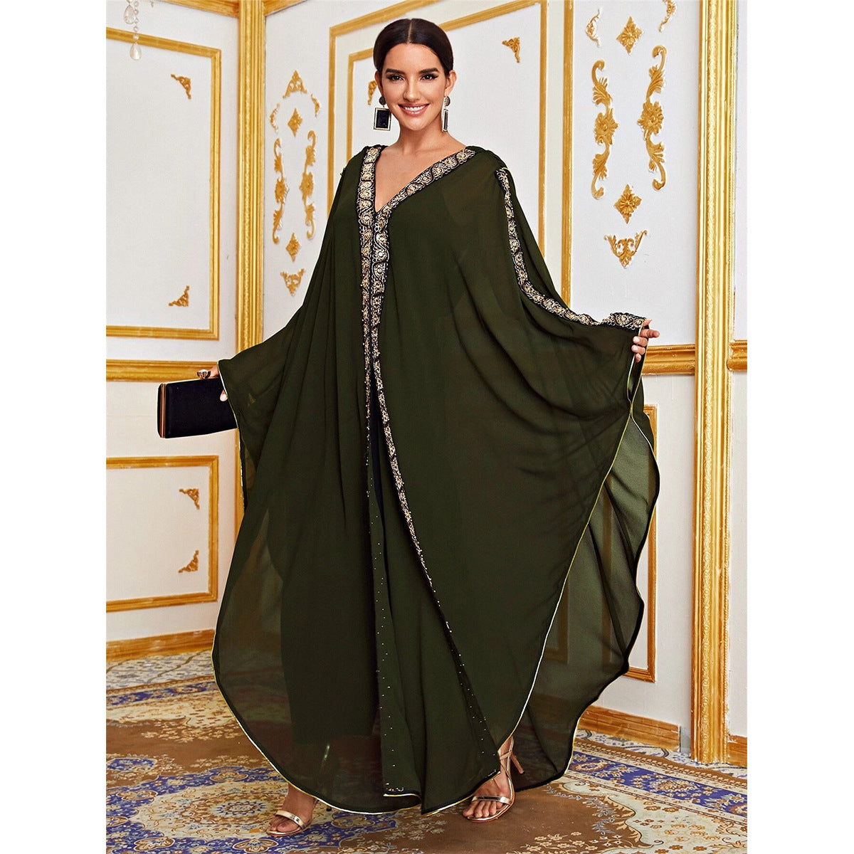 Stylish New Fashion Elegant Loose Muslim Robe Dress for Everyday Wear