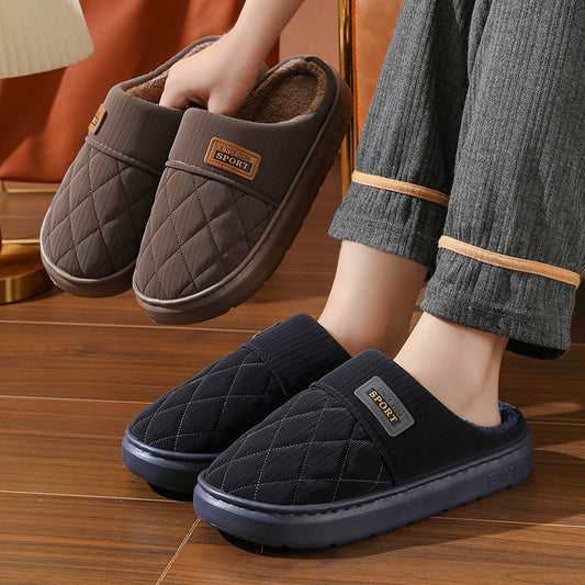 Herren Hausschuhe Winter Warm Plüsch Hausschuhe Indoor Rutschfeste Boden Schlafzimmer Slipper Casual All-Match-Schuhe