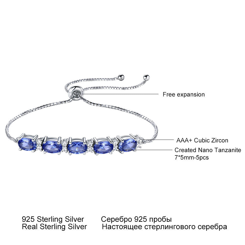 Armband aus 925er Sterlingsilber mit himmelblauem Topas