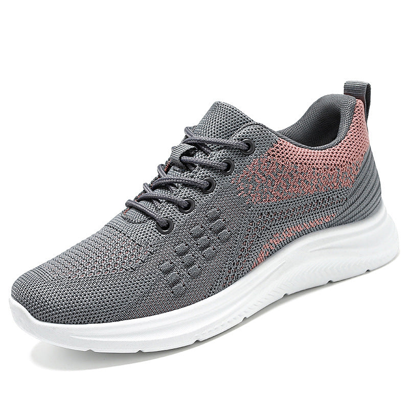 Schnür-Sneakers Damen Leichte atmungsaktive Flats Schuhe