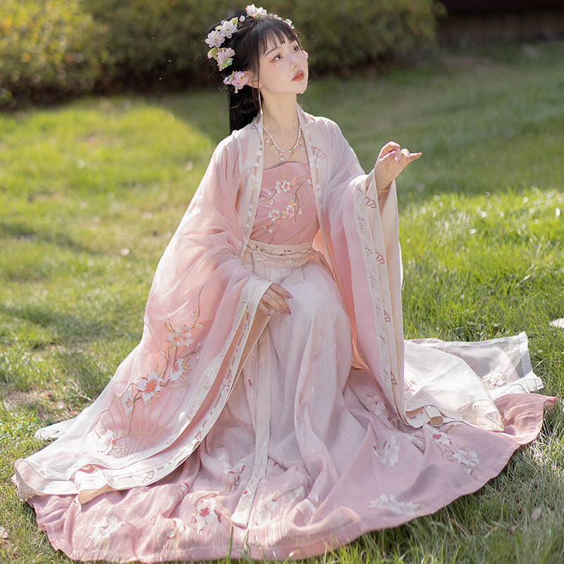 Nouvelle jupe plissée Hanfu brodée en dégradé, vêtement traditionnel chinois Han