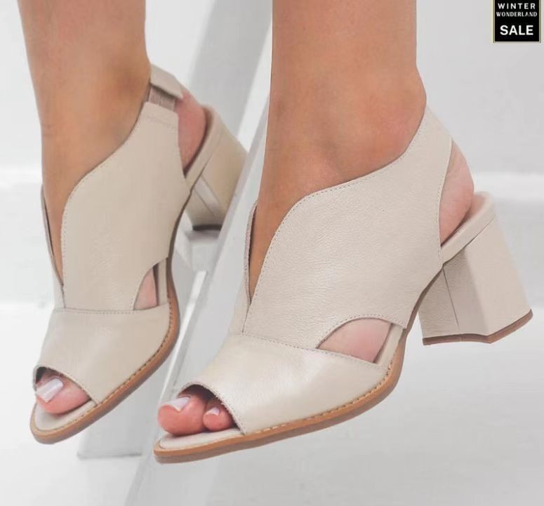 Stilvolle Sandalen mit Peep-Toe und Blockabsatz für den Sommer für Damen