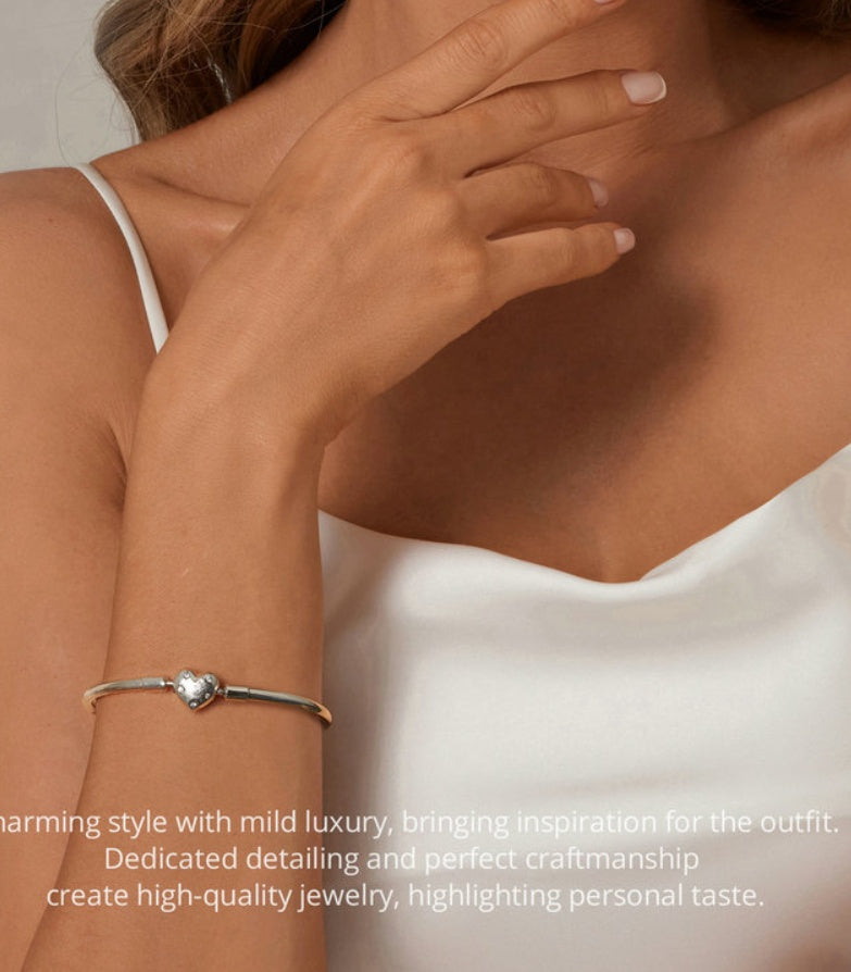 Bracelet en argent sterling S925 « Amour fantastique »