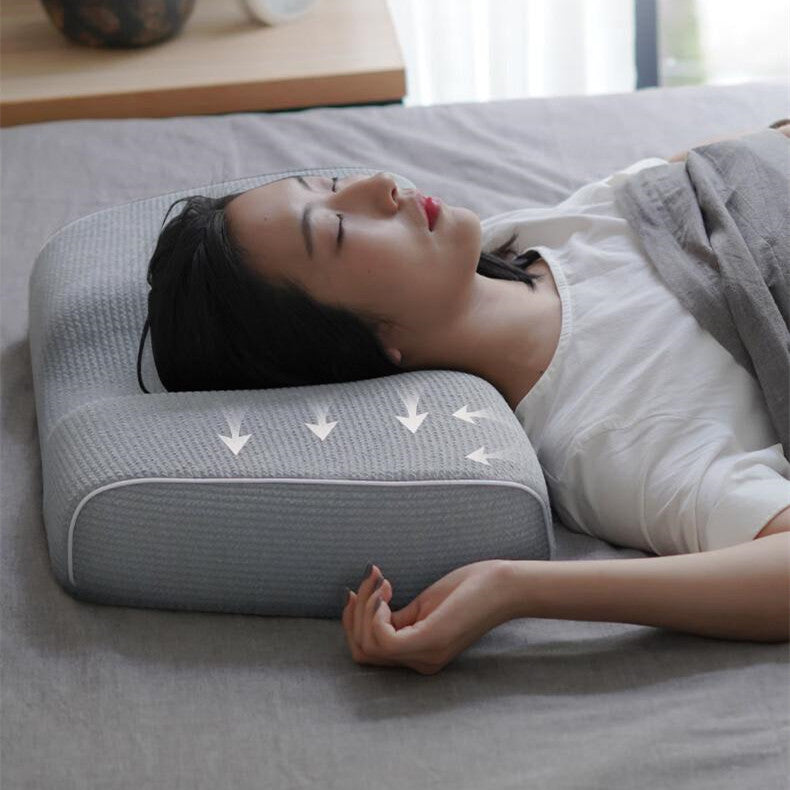 Memory Foam Massage Kissen Hilft beim Schlafen und schützt den Nacken Kissen Gestrickte Baumwolle Kissen Hausbettwäsche