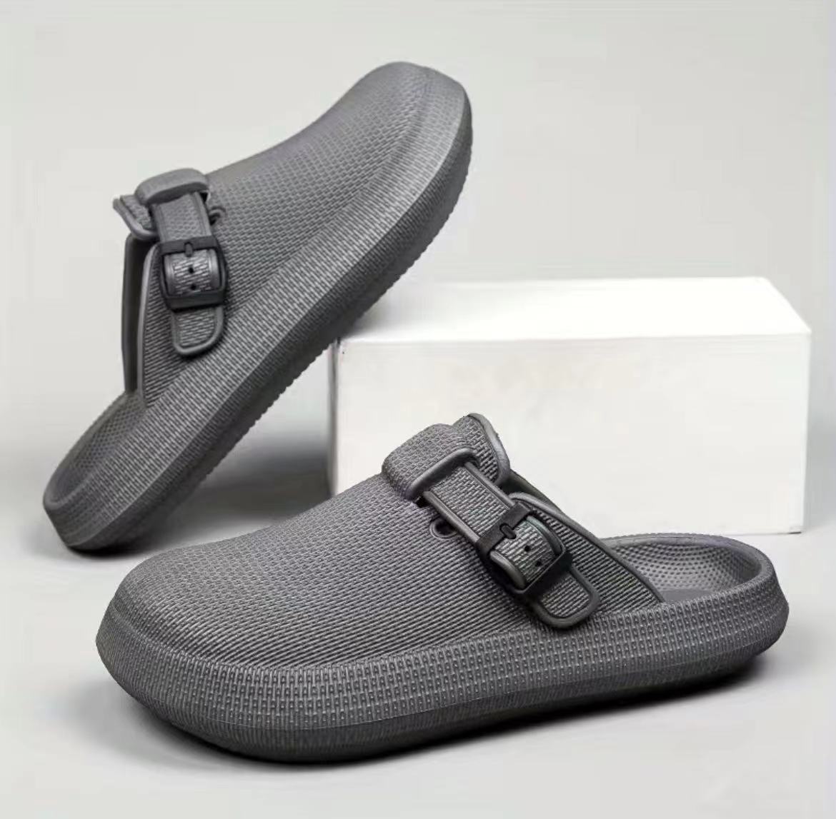 Chaussons d'intérieur légers à semelle souple et semelles en caoutchouc