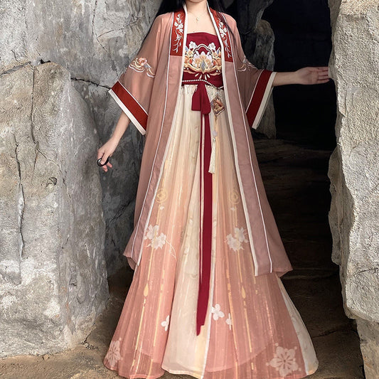 Female Tang Dynasty Hezi Skirt Han Elements Embroidered Suit Hanfu