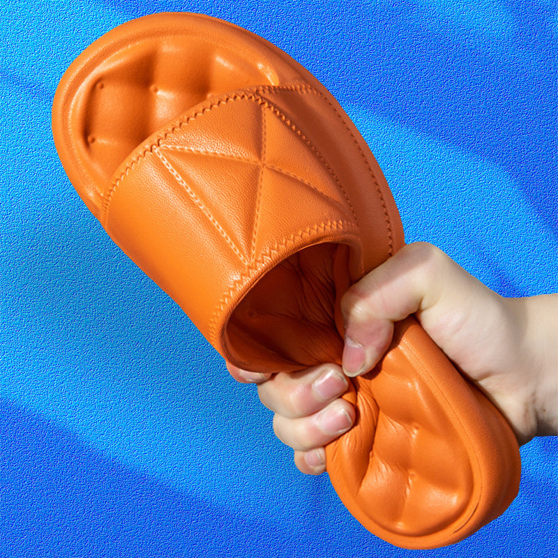 Damen Sommer Hausschuhe Home Weiche Hausschuhe Dicke Sohle Rutschfeste EVA Indoor Schuhe Flache Slides Paar Strandschuhe