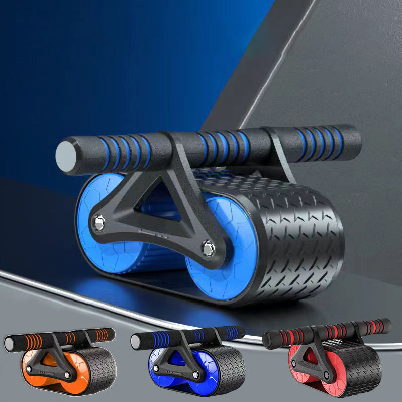 Doppelrad-Bauchtrainer für Damen und Herren, automatischer Rückprall, Bauchmuskeltrainer, Bauchroller, Taillentrainer, Fitnessstudio, Sport, Heimtrainingsgeräte