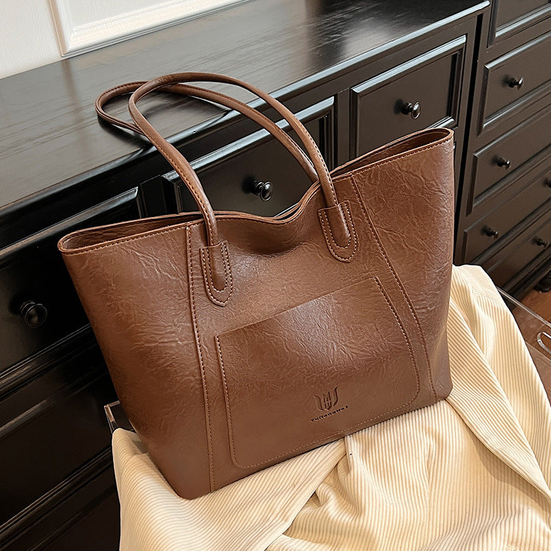 Lässige Retro-Umhängetasche Texture Class Commuter Tote
