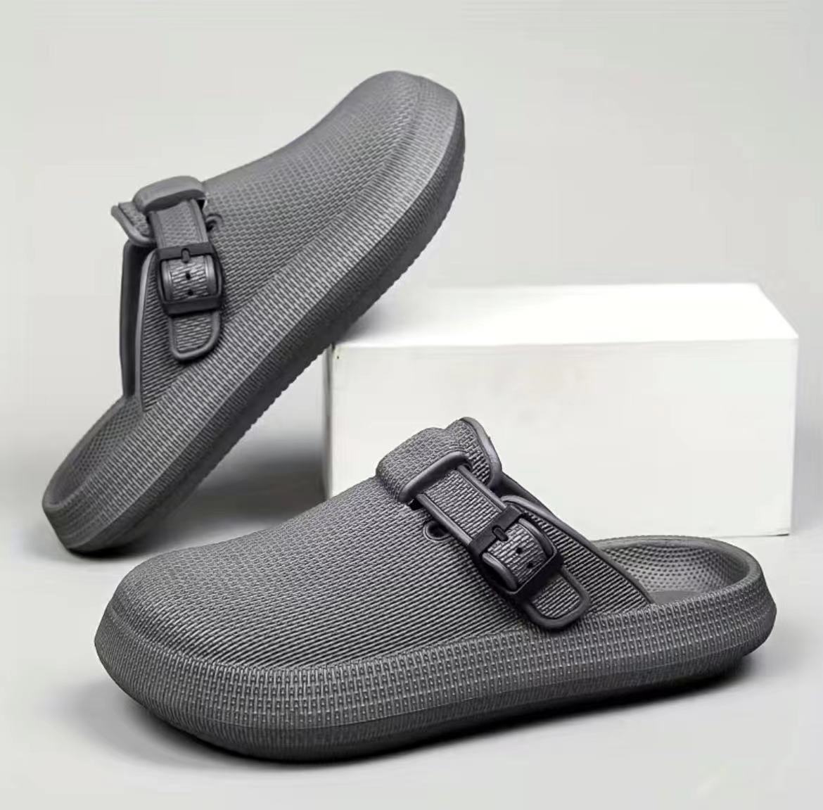 Chaussons d'intérieur légers à semelle souple et semelles en caoutchouc