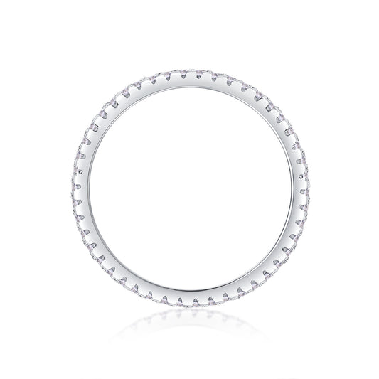 Quadratische Diamantanordnung, Doppelanordnung von Diamanten, luxuriöser modischer Moissanit-Silberring 
