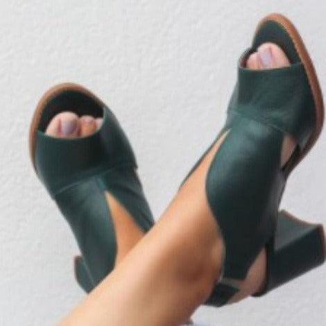 Stilvolle Sandalen mit Peep-Toe und Blockabsatz für den Sommer für Damen