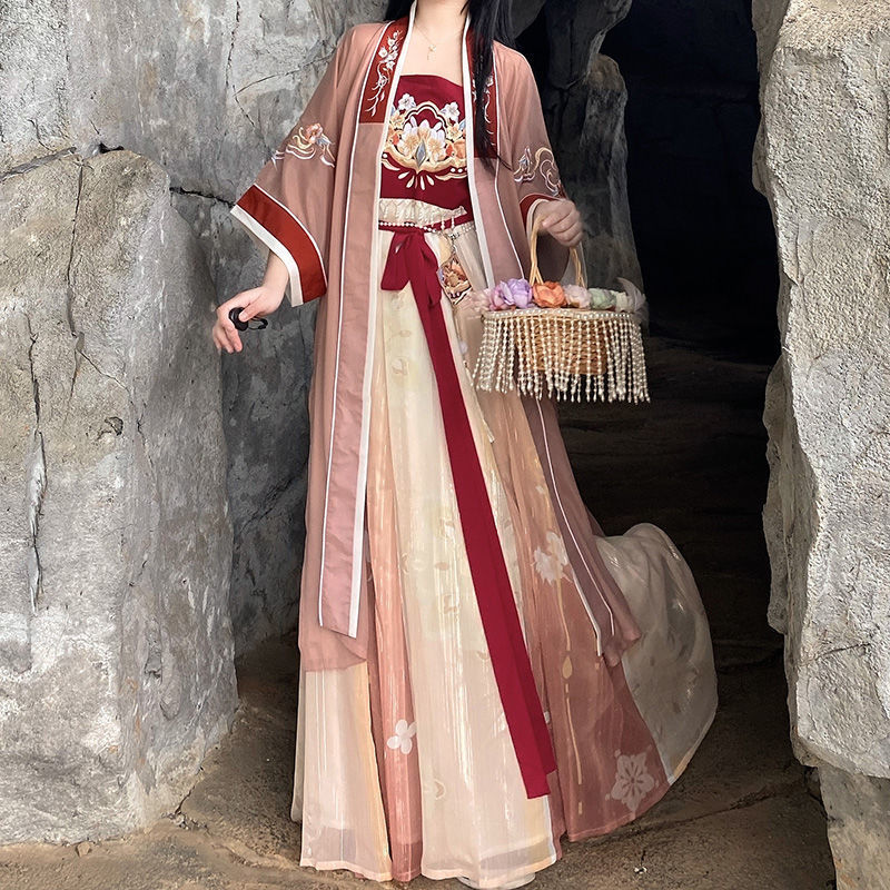 Female Tang Dynasty Hezi Skirt Han Elements Embroidered Suit Hanfu