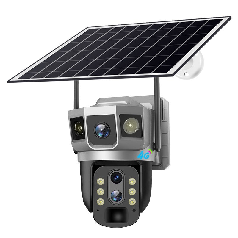 V380 Drei-Bildschirm 4G Haushalt Outdoor 10-fach Zoom Nachtsicht HD Intelligente Überwachungskamera