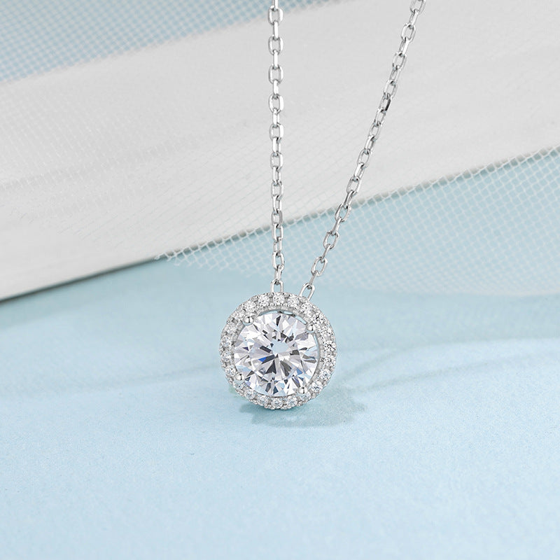 S925 Sterling Silber Moissanit Schmuckset