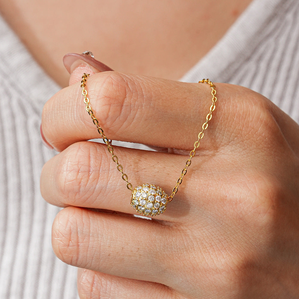 925 Sterling Silver Pendant Moissanite Necklace For Women