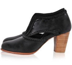 Spitze High Heels Lederstiefel mit seitlichem Reißverschluss