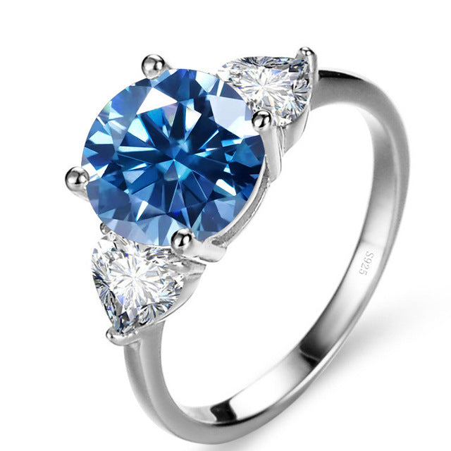 Sterling Silver 3 Karat Moissanite Women's Luxury Wedding Ring