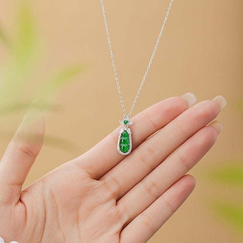 Sauteed Green Beans Sterling Silver 925 Necklace