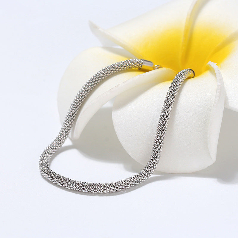 S925 Sterling Silver 3mm Corn Bracelet Girls' Bracelet