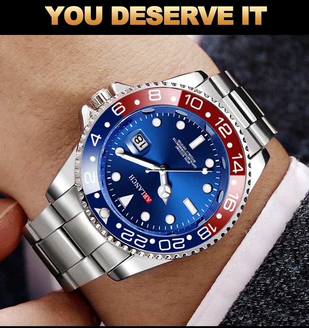 ARLANCH Hot Sell Men Quatrz Watch Sport Mens Watches Top Brand Luxury Waterproof Full Steel Quartz Clock Men Relogio Masculino