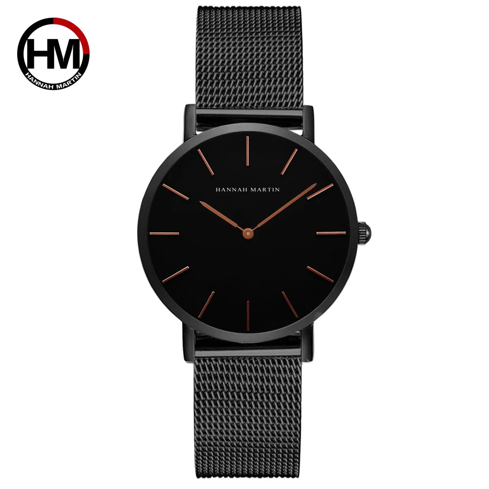 Women Watch Top Brand Dropshipping Japan Quartz Movement 36mm Rose Gold Waterproof Fashionable Nordic Minimalist Ladies Watches