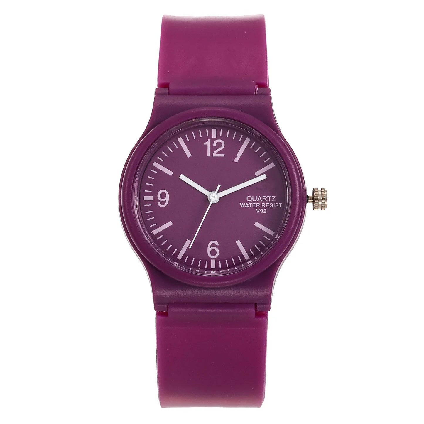 New simple silicone Brand WOKAI Casual Quartz Watch Women Crystal Silicone Watches Relogio Feminino Wrist Watch Hot sale