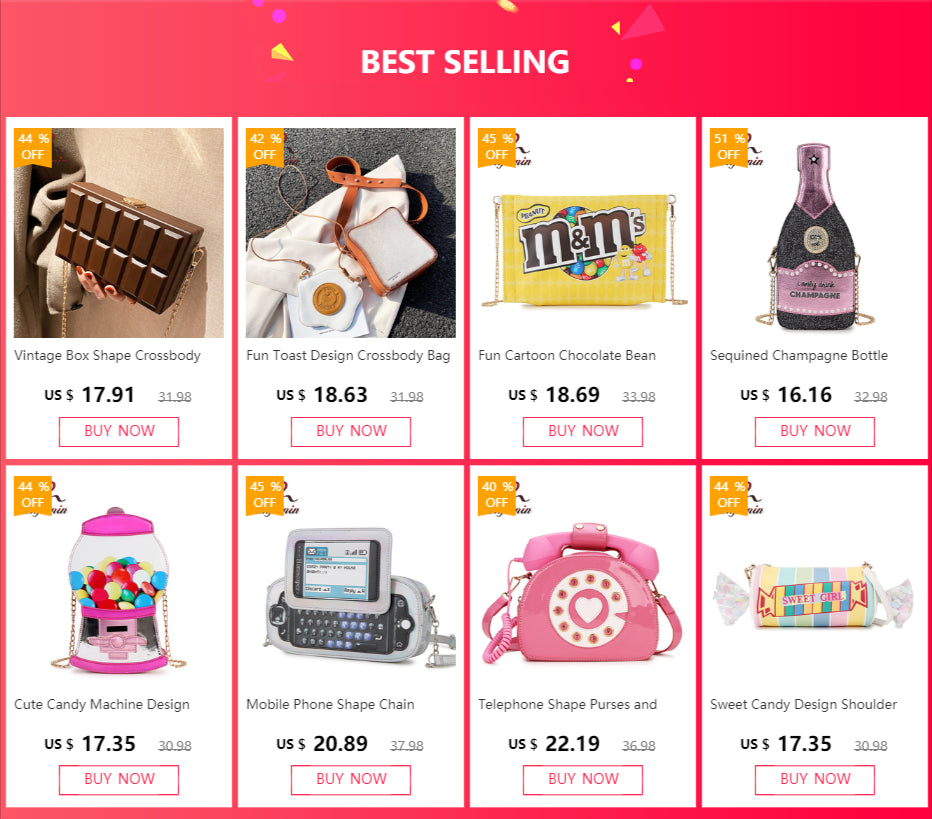 ENJOININ Chinese Takeout Box Purse Pu Leather Women Handbag Fashion Crossbody Bag Shoulder Chain Bag for Girl Bucket Bag