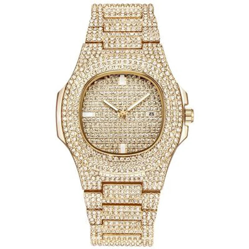 Luxury Fashion Mens Stainless Steel Watches Male Sports Quartz Wristwatch Calendar Luminous Clock Men Business Casual Watch