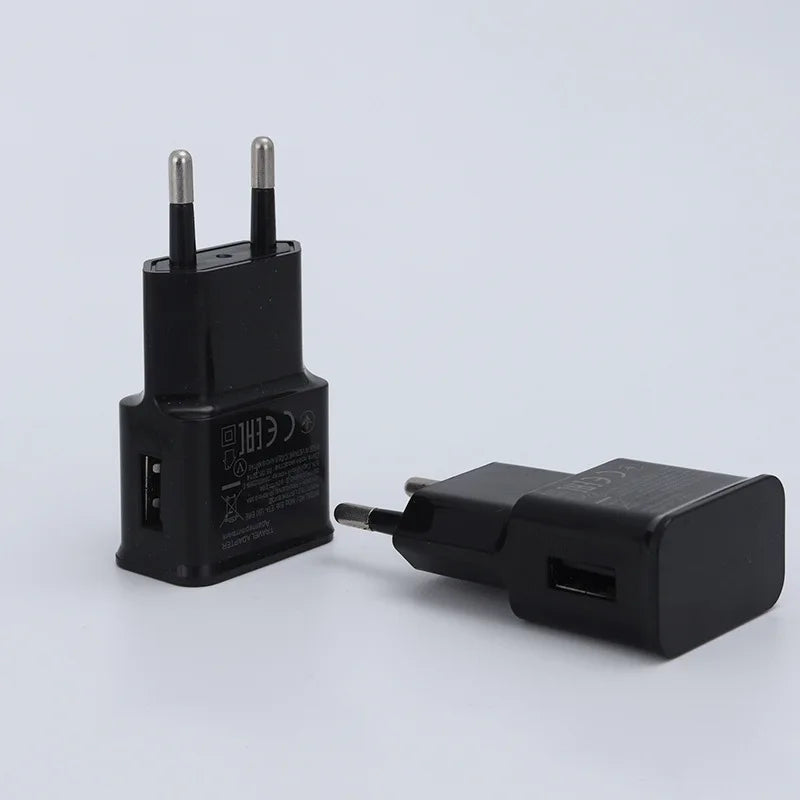 EU Plug 5V Dual USB Universal Mobile Phone Chargers Travel Power Charger Adapter Plug for For iPhone Samsung Xiaomi Huawei