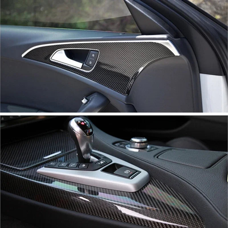 6D Carbon Fiber Vinyl High Glossy Black 6D Texture Film Wrap Car Motocycle Decal Sticker Color Change