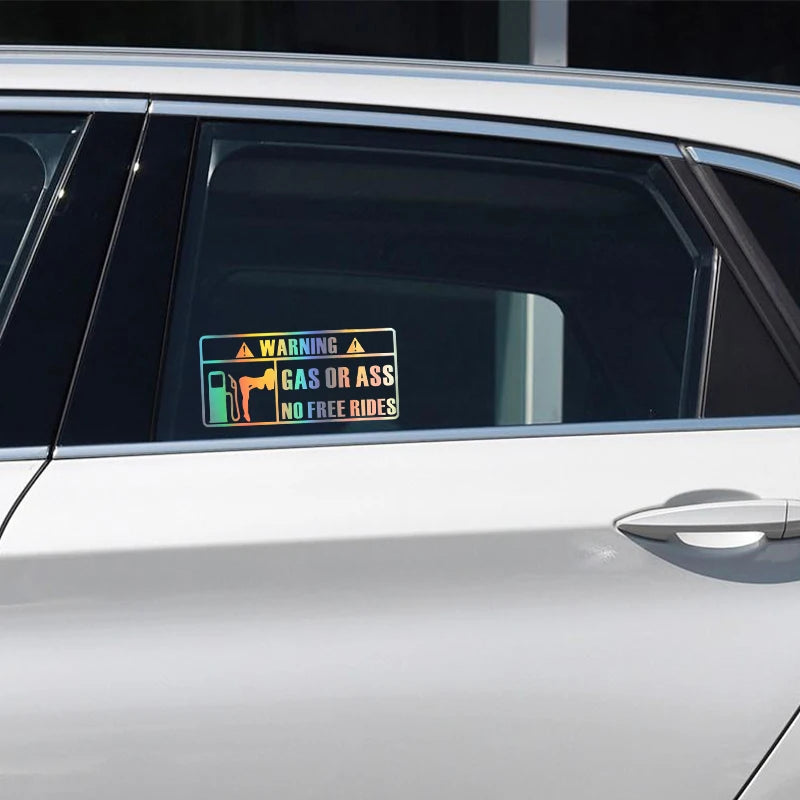 Car interior stickers GAS GRASS or ASS unmanned free ride car windows vinyl stickers waterproof custom stickers