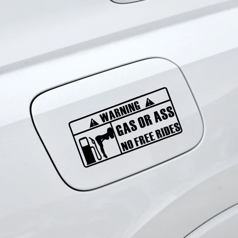 Car interior stickers GAS GRASS or ASS unmanned free ride car windows vinyl stickers waterproof custom stickers