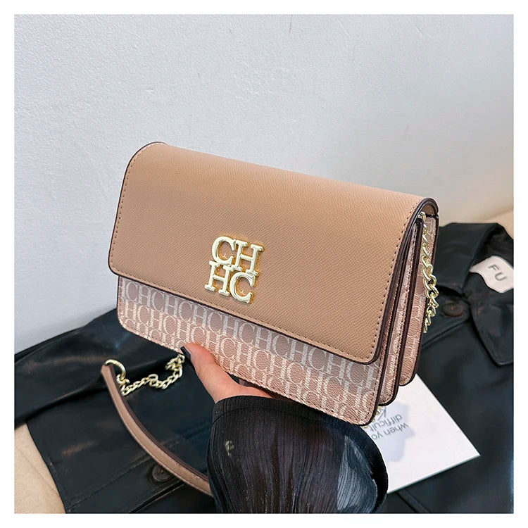 CH Pure Color Design Classic Ladies Crossbody Bag Fashion Luxury Brand Multi Embossed Ladies Handbag Ladies Shoulder Bag