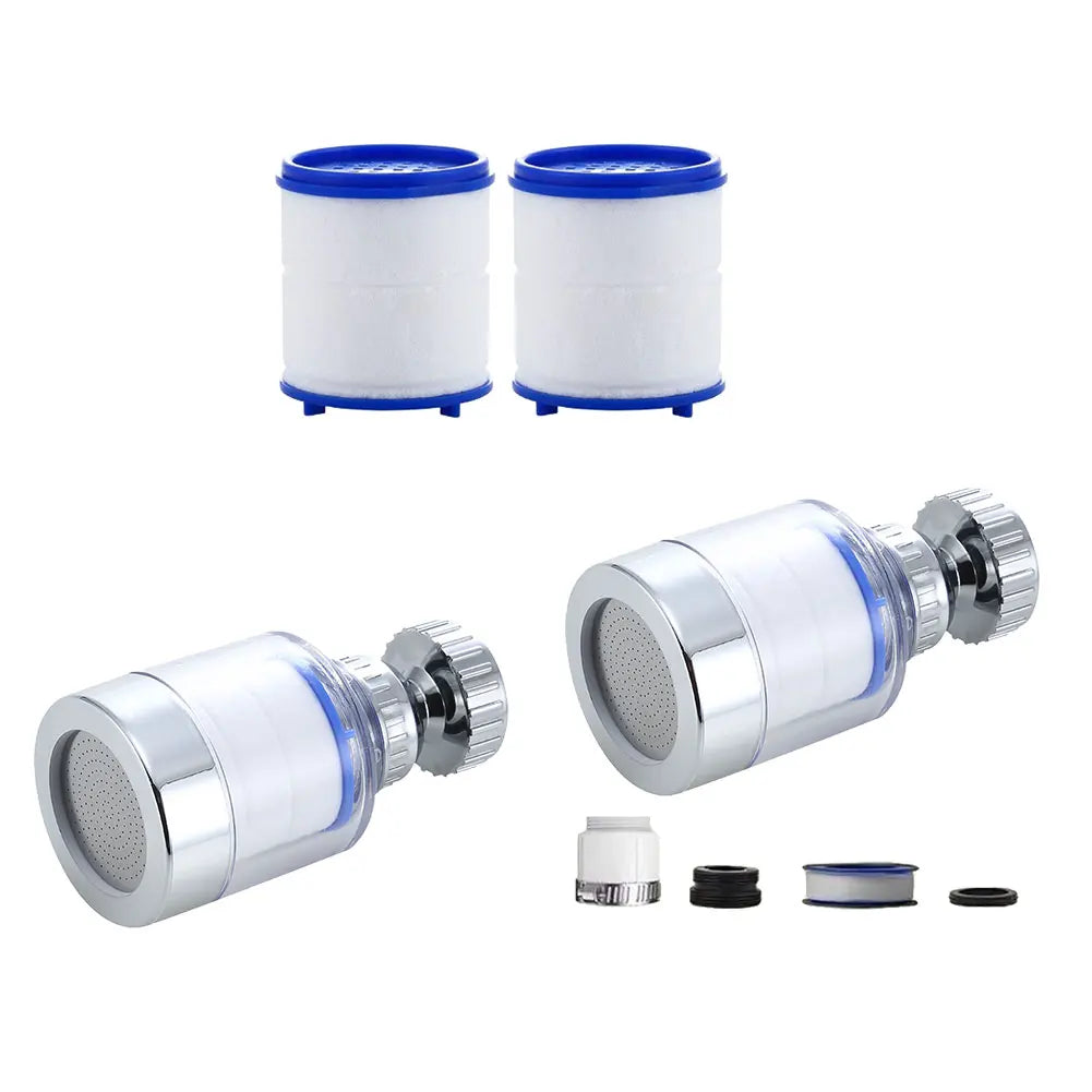 360 Degree Rotating Faucet Filters Bubbler Mount Anti-splash for Household Kitchen Bathroom Faucet Water Clean Filter Purifier