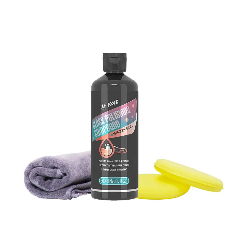 Car Glass Oil Film Removing Paste Aivc Auto Glass Film Coating Remover Clear Vision Hydrophobicity Windshield Car Detailing Tool