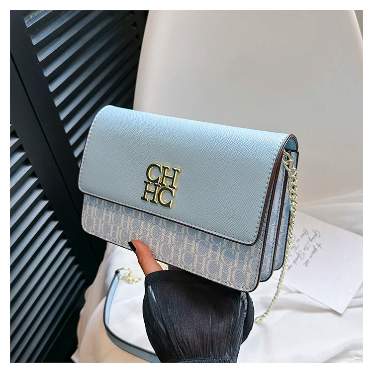 CH Pure Color Design Classic Ladies Crossbody Bag Fashion Luxury Brand Multi Embossed Ladies Handbag Ladies Shoulder Bag