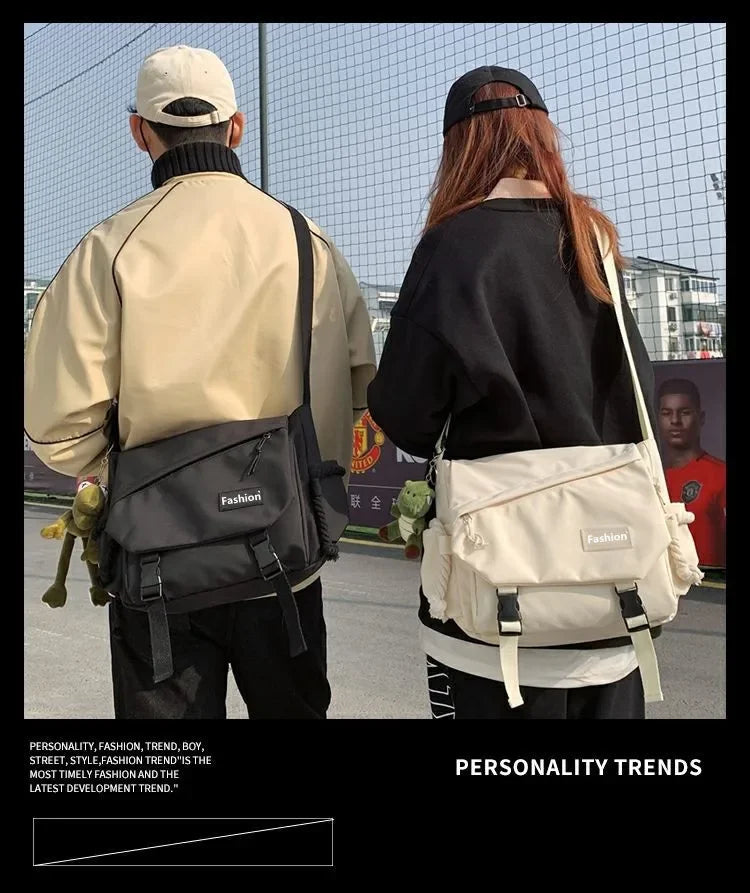 Youth Fashion Nylon Crossbody Bags for Women Handbags Shoulder Bag Large Capacity Solid Canvas Messenger Bag Girls School Bags