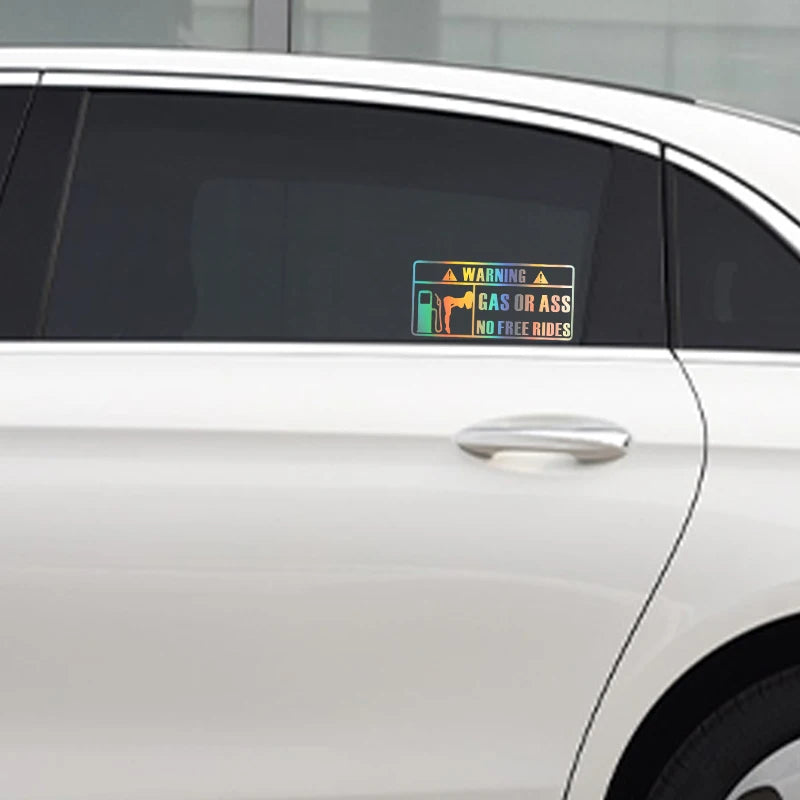 Car interior stickers GAS GRASS or ASS unmanned free ride car windows vinyl stickers waterproof custom stickers