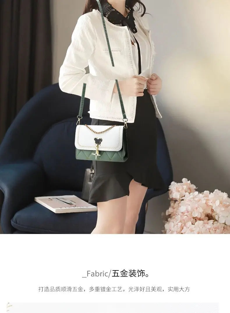 Disney cute Mickey Women's Crossbody Shoulder Bag Luxury Brand Fashion Girls' Handbag High Quality Multifunctional Women's Bag