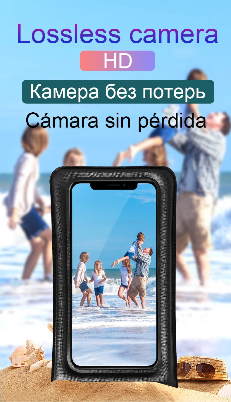 Universal IP68 Waterproof Swim Case Cover For iPhone 16 15 14 13 12 11 Pro Max Xiaomi Samsung S23 Air Bag Cover Phone Accessory