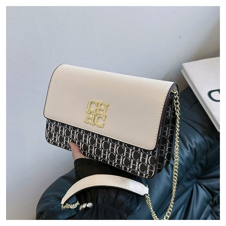 CH Pure Color Design Classic Ladies Crossbody Bag Fashion Luxury Brand Multi Embossed Ladies Handbag Ladies Shoulder Bag