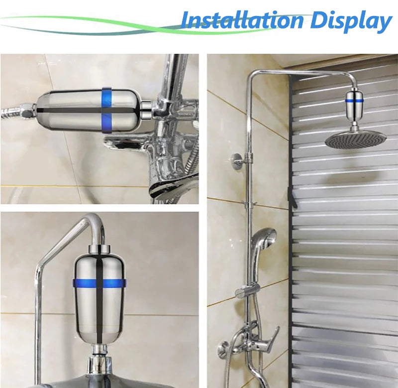 Bathroom Shower Head Filter Bathing Water Purifier Water Treatment Filtering Device Softener Impurities Removal for Home Hotel