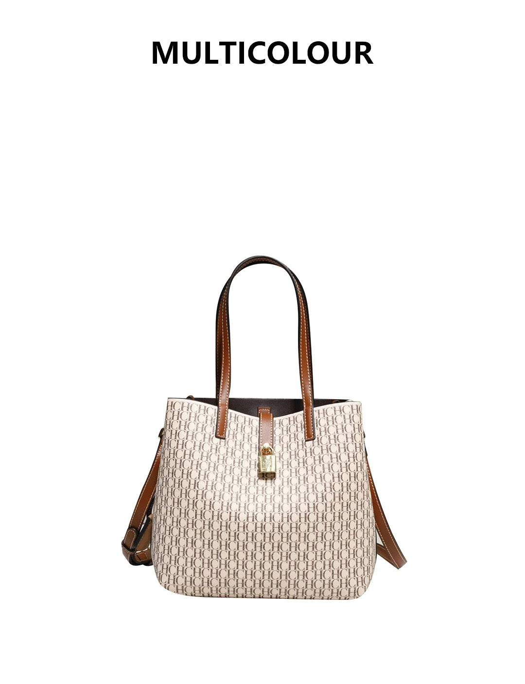 CH Women's Bag 2024 New Large Capacity  Single Shoulder Messenger  Small Bucket Bag 100% Leather Metal Decoration