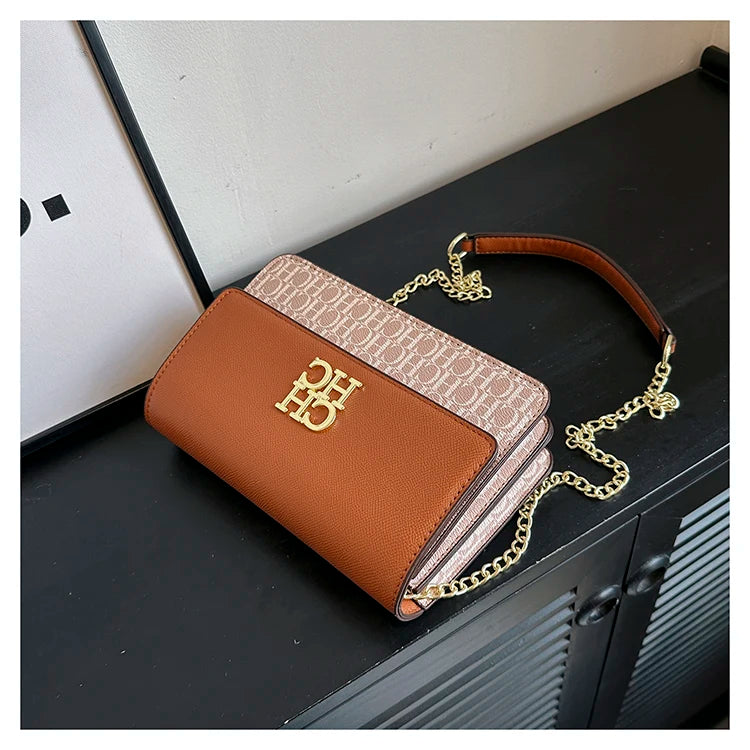 CH Pure Color Design Classic Ladies Crossbody Bag Fashion Luxury Brand Multi Embossed Ladies Handbag Ladies Shoulder Bag