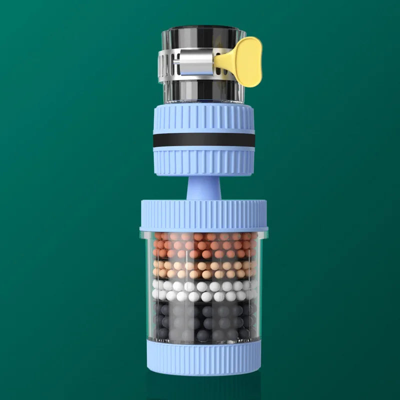 6-Layers Universal Kitchen Faucet Purifier Tap Filter Water Saving Bubbler Activated Carbon Filtration Shower Head Nozzle Filter
