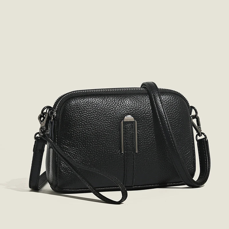 Genuine Leather Bag Luxury Women's Crossbody Bag for Woman Female Solid Color Clutch Phone Bags Shoulder Bag Messenger Bag Sac
