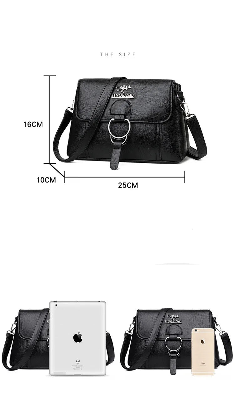 2023 Single Shoulder Bag PU Soft Leather Texture Women's Bag Large Capacity Crossbody Bag Simple Small Square Fashion Handbag