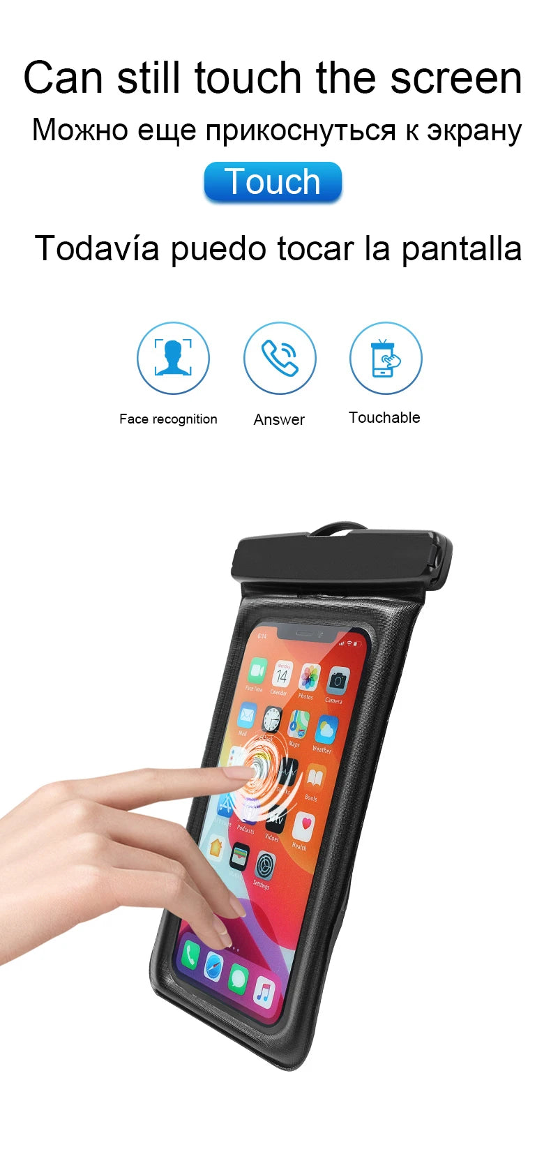 Universal IP68 Waterproof Swim Case Cover For iPhone 16 15 14 13 12 11 Pro Max Xiaomi Samsung S23 Air Bag Cover Phone Accessory